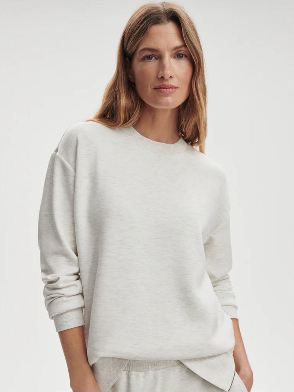 Varley Women's Crewneck Sweatshirt in Soft Heather White